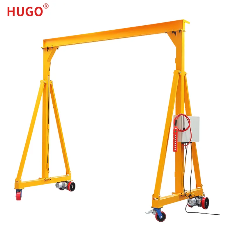 Piccola gru a cavalletto elettrica/manuale in alluminio portatile da 3 tonnellate, altezza regolabile